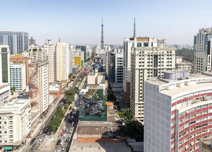 Studio Novo Proximo A Paulista, Metro E Augusta Andar Alto Com Vista